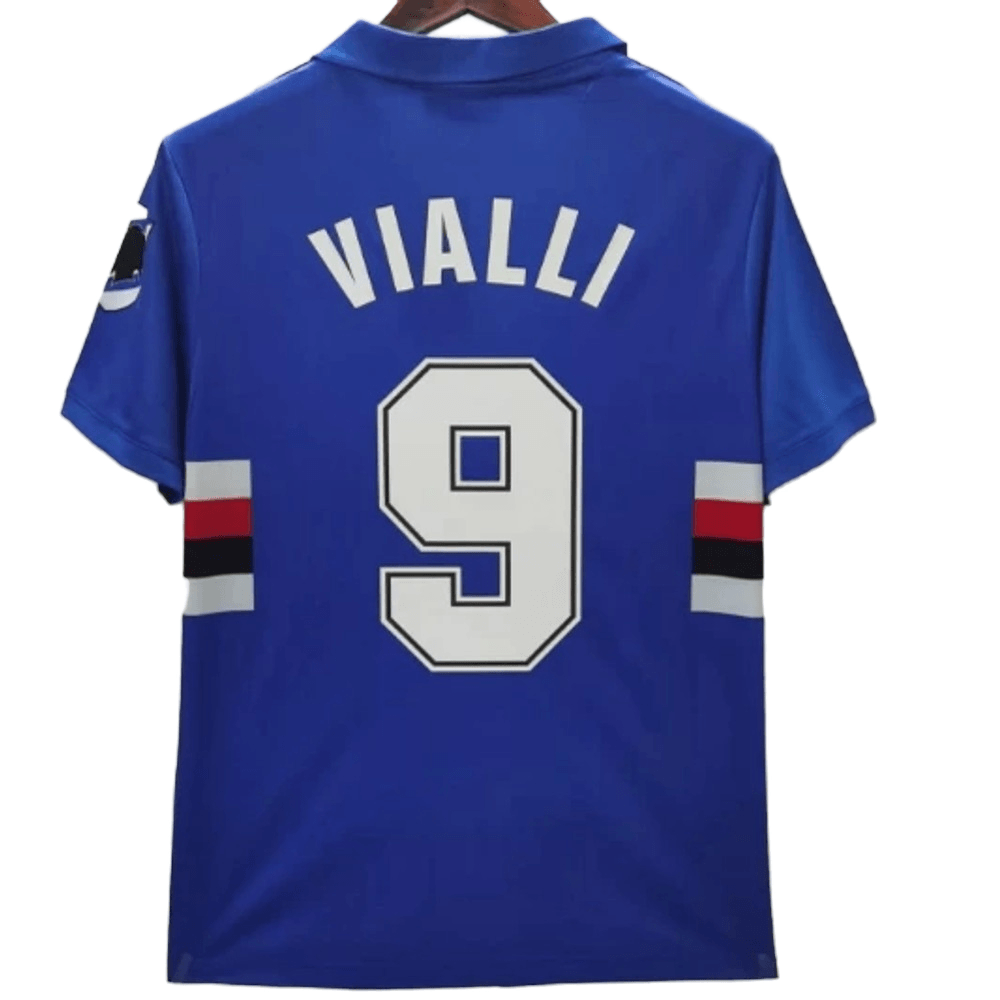 1991 삼프도리아 비에리 만치니 이탈리아 유니폼 축구복 반팔 저지