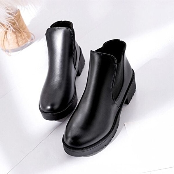엄지척 워커 835PYH31 가보시 단화 신발 여성 블랙 첼시 부츠