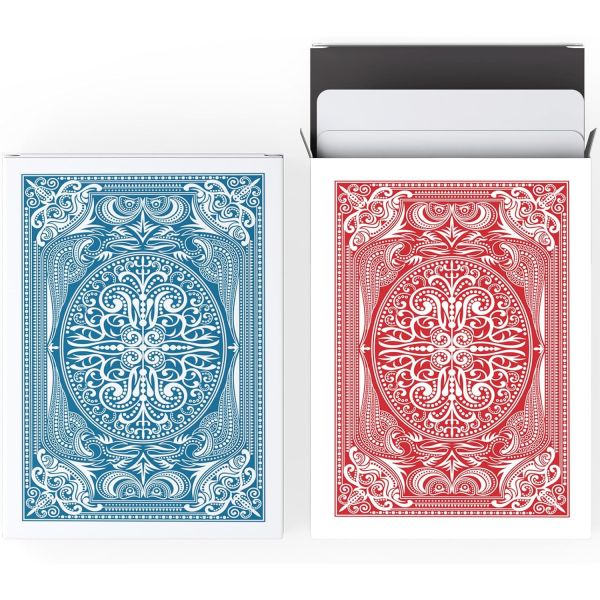 빈 오라클 플레이 카드 쓰기용 - 고전 카지노 포커 디자인의 흰색 얼굴 나만의 만들기 2덱 / 박스당 60장