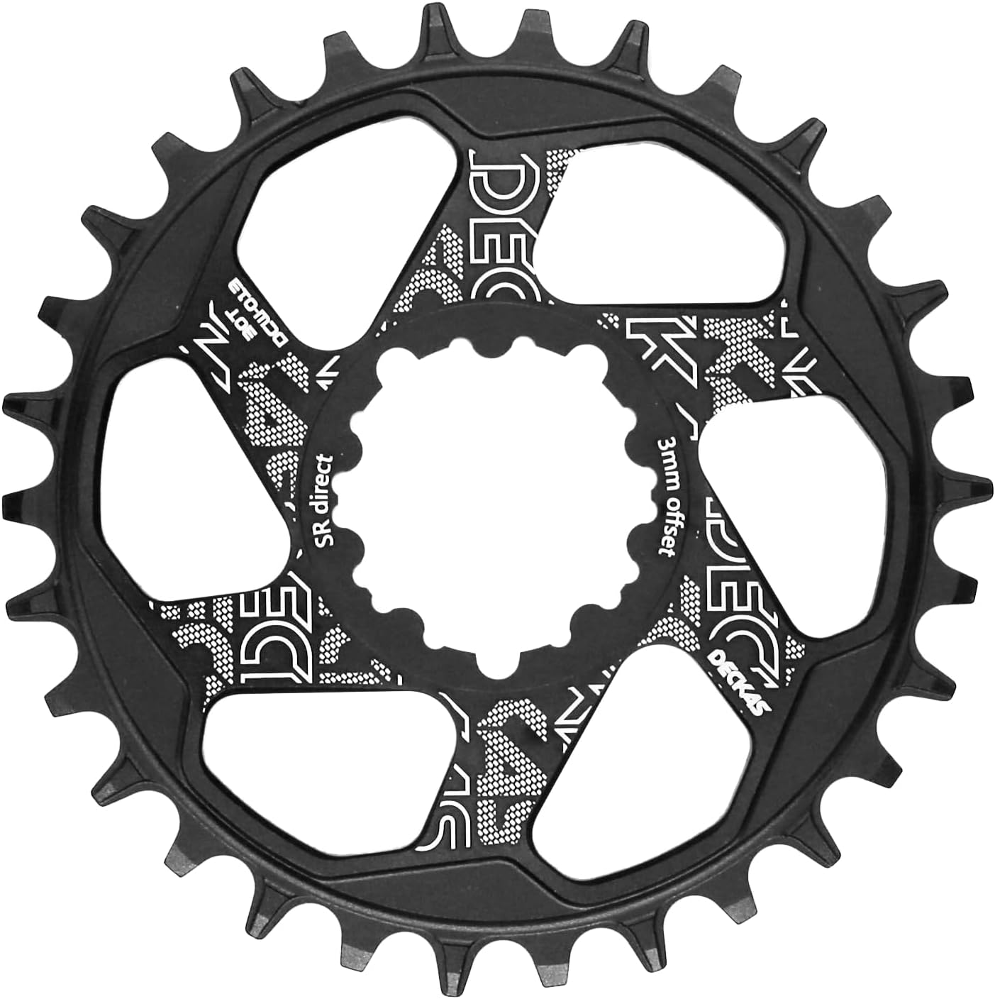Sram GXP 인터페이스용 DJC 바이크 체인링 다이렉트 마운트 3mm 오프셋 원형