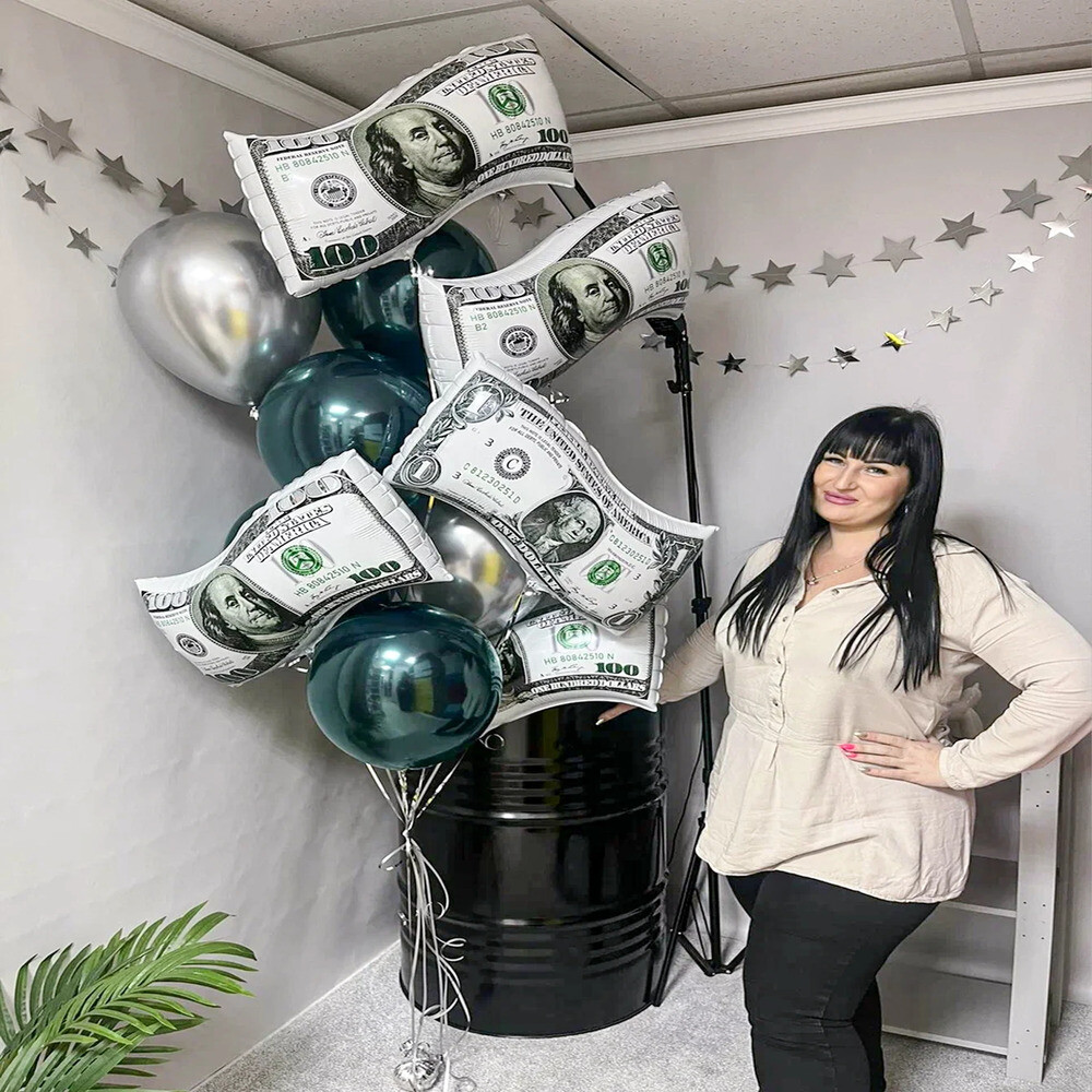 용돈풍선 12pcs 돈 지폐 풍선 대형 달러 생일 카지노 가능