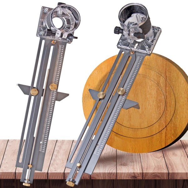 전기 핸드 트리머 용 호환원형 커팅 지그 우드 라우터 밀링 서클 슬롯 트리밍 머신 DIY 목공 도구