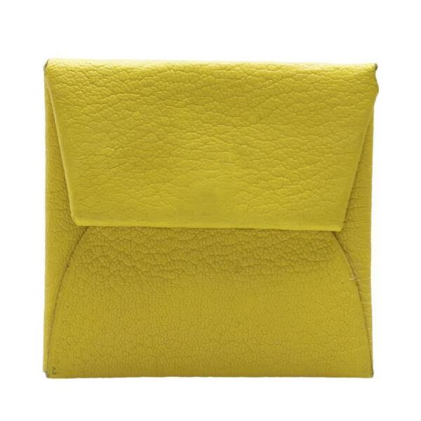 에르메스   중고명품  옐로우 카프스킨 바스티아 여성 코인퍼스 지갑