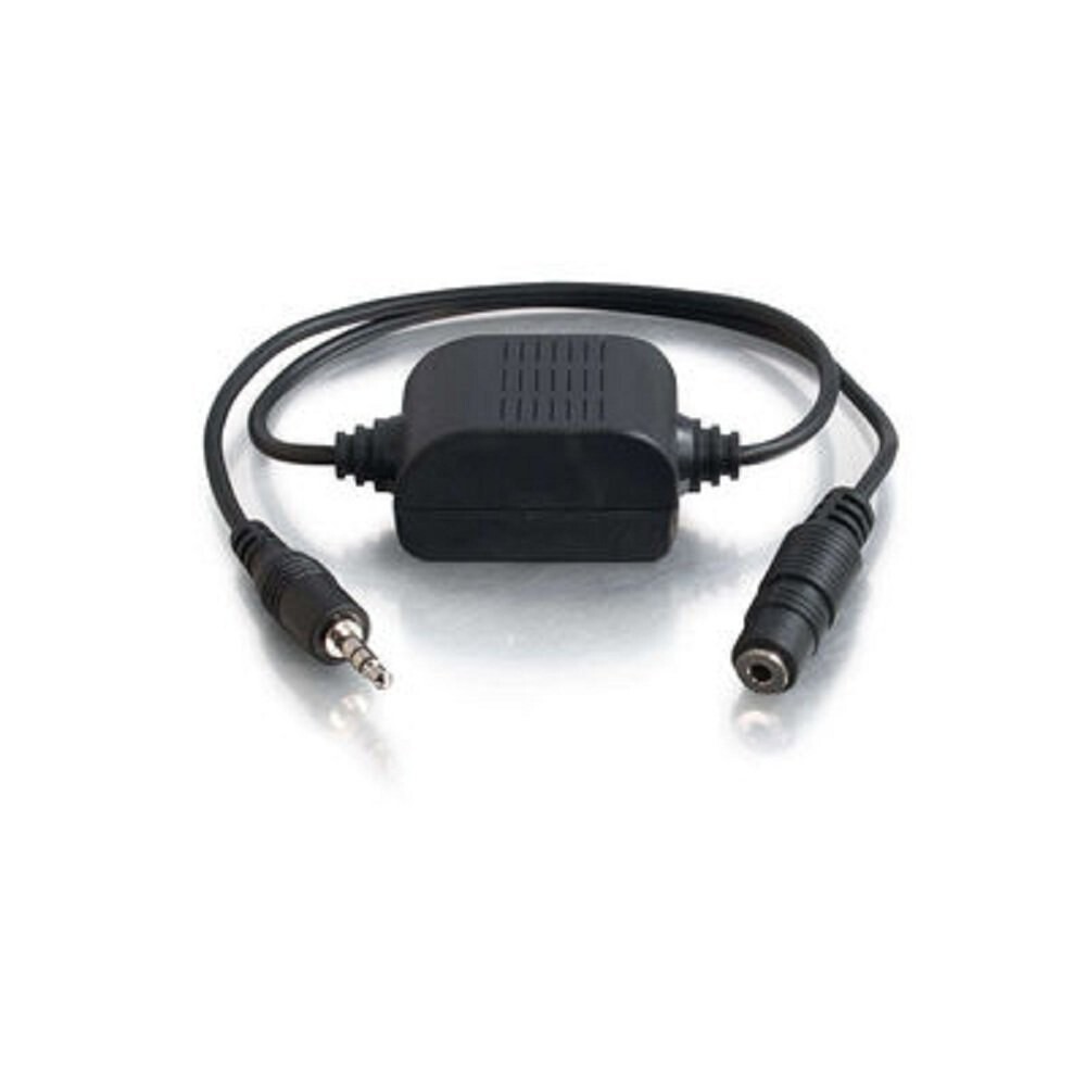[해외] 르그랑 - C2G 3.5MM 절연 변압기 접지 루프에서 스피커 험을 방지하는 검은색 보조 21인치 오디오 잭 연장