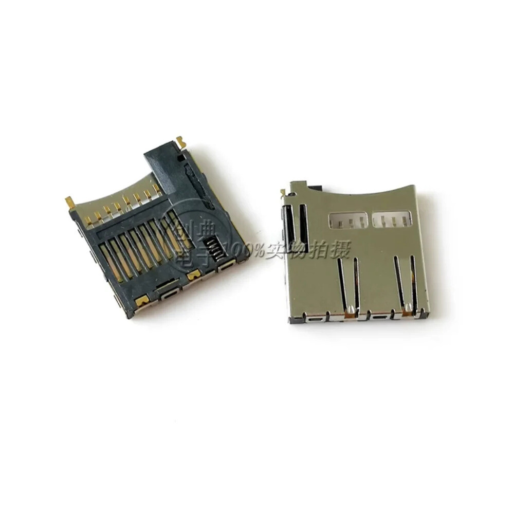 [오늘출발] 10 /TF 카드 홀더 8Pin 슬롯 T-플래시 자체 탄성 PUSH1.9H 내부 용접 스트립 감지 정상 폐쇄 마이크로 SD C