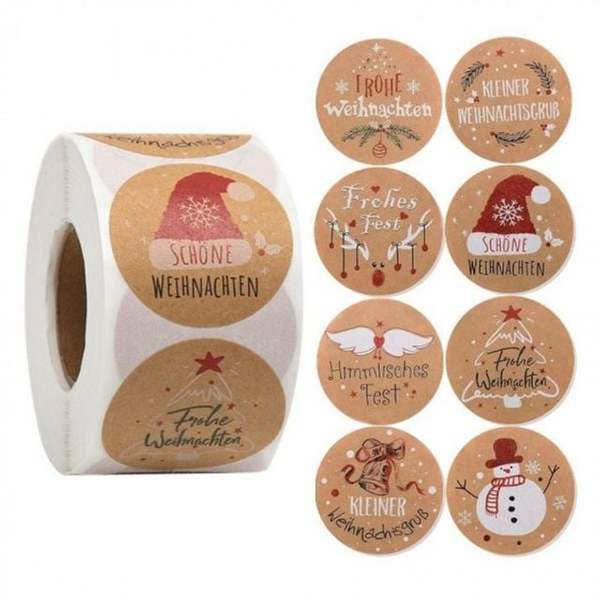 크라프트 445OZQ15 크리스마스 데일리 2.5cm 스티커 클래식 1롤