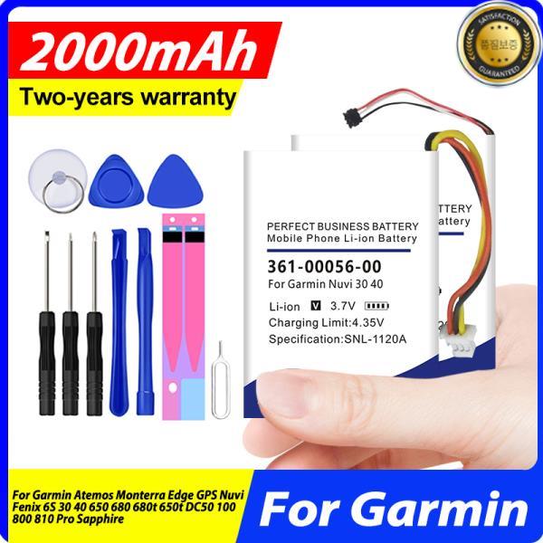 [오늘출발] Garmin Atemos Monterra Edge GPS Nuvi Fenix 6S 30 40 650 DC50 100 프로 사파이어용 새 배터리 361-00035
