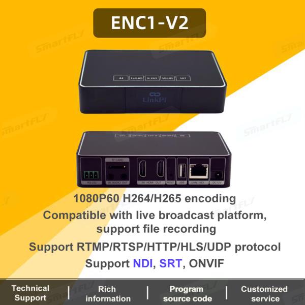 [오늘출발] Link Pi ENC1-V2 Hisilicon HDMI 인코더 디코더 HD SR RTMP ONVIF HLS 유튜브 라이브 방송 지원 Hi35
