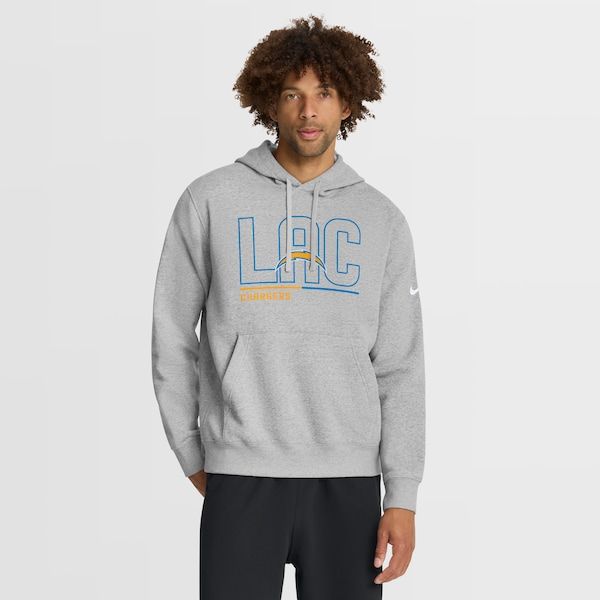 [해외] 해외 825901 나이키 NFL팀 후드 맨투맨 집업 Los Angeles Chargers Nike City Code Club Fleece Pullover H