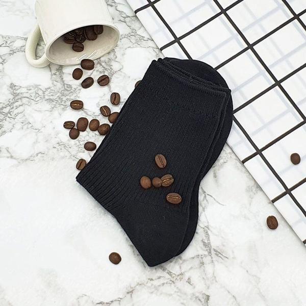 블랙 중목 골지 양말 WFM6JBO