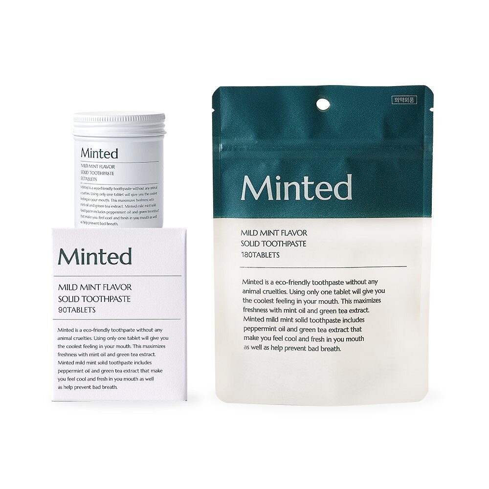 민티드 마일드민트 고체치약 2종 택1 (90정/180정)