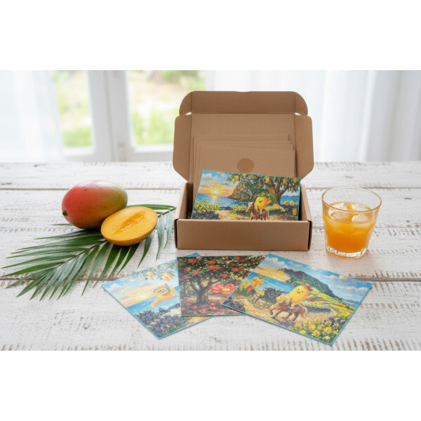 감성엽서 제주여행선물 기념품굿즈 망고망고엽서세트(10매) 구매고객에게 미니마그넷을 드립니다