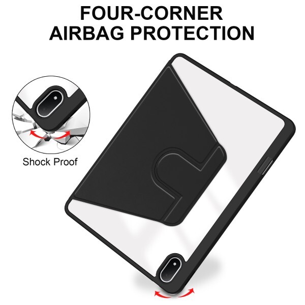 [오늘출발] OPPO Pad 4 Pro 2025 13.2인치 모델 OPD2409용 스마트 케이스 360도 회전 스탠드 커버 자동 절전/깨우기 기