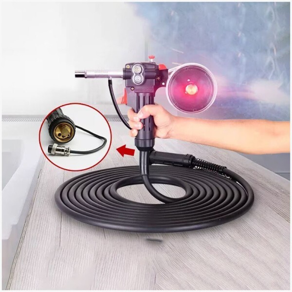 [오늘출발] 10피트 3미터 MIG 용접기 스풀 건 와이어 피더 (알루미늄 용접용 유로 커넥션 표준 24V DC 모터 무료 노