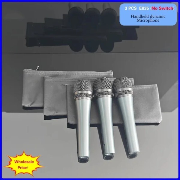 [오늘출발] 3개 도매 에볼루션 800 시리즈 E835 스위치 없는 홈 레코딩 다이나믹 보컬 마이크 라이브 스트리밍용