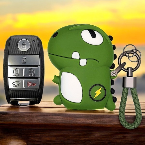 번개 공룡 차키케이스 키홀더 키링 현대 기아 쉐보레 신차 새차 선물 가죽키홀더 무료증정