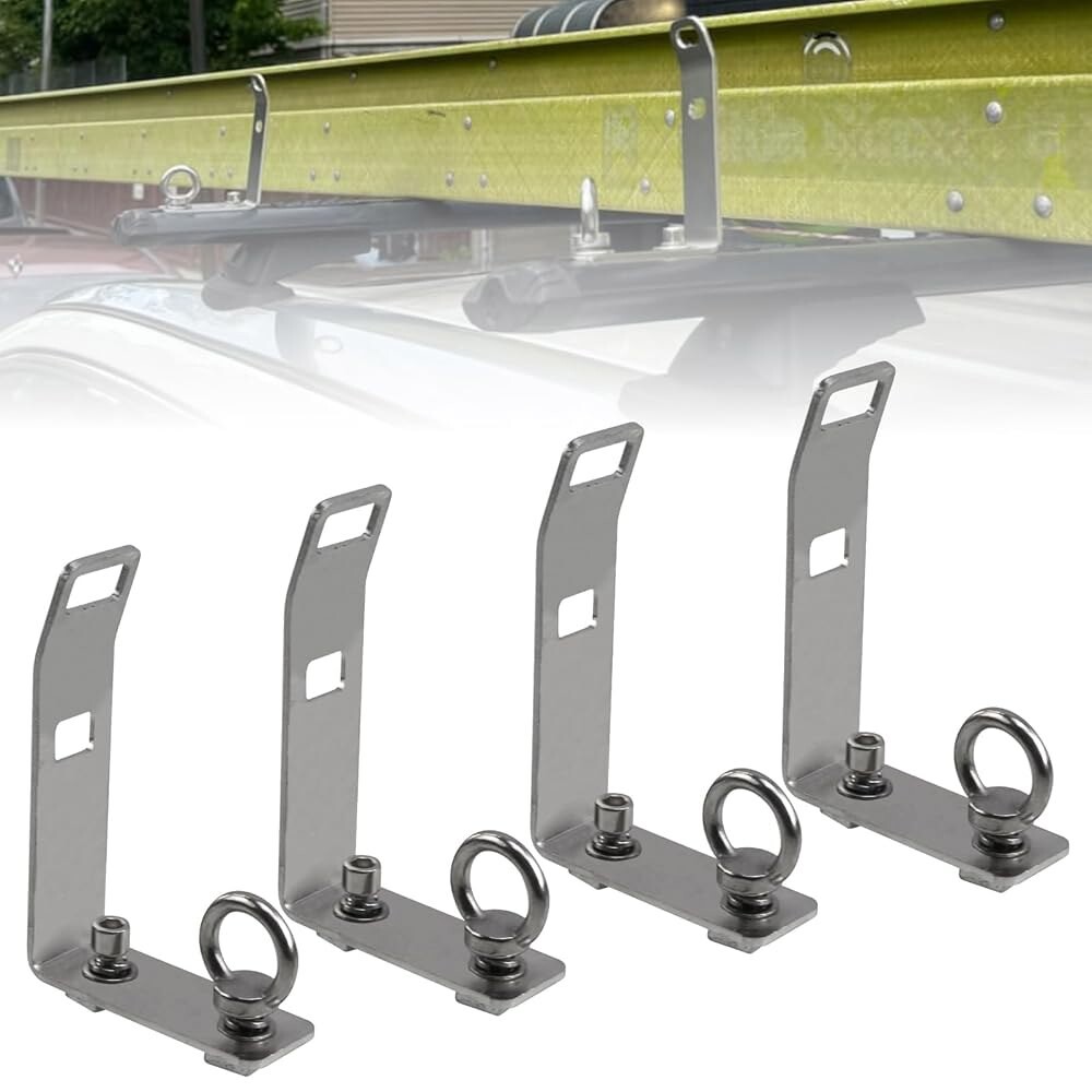 [오늘출발] [해외] 라이언스타 레이싱 4팩 로드 스톱 교체용 T-슬롯 트럭 크로스바 - 검은색 코팅이 된 304 스테인리스 스틸