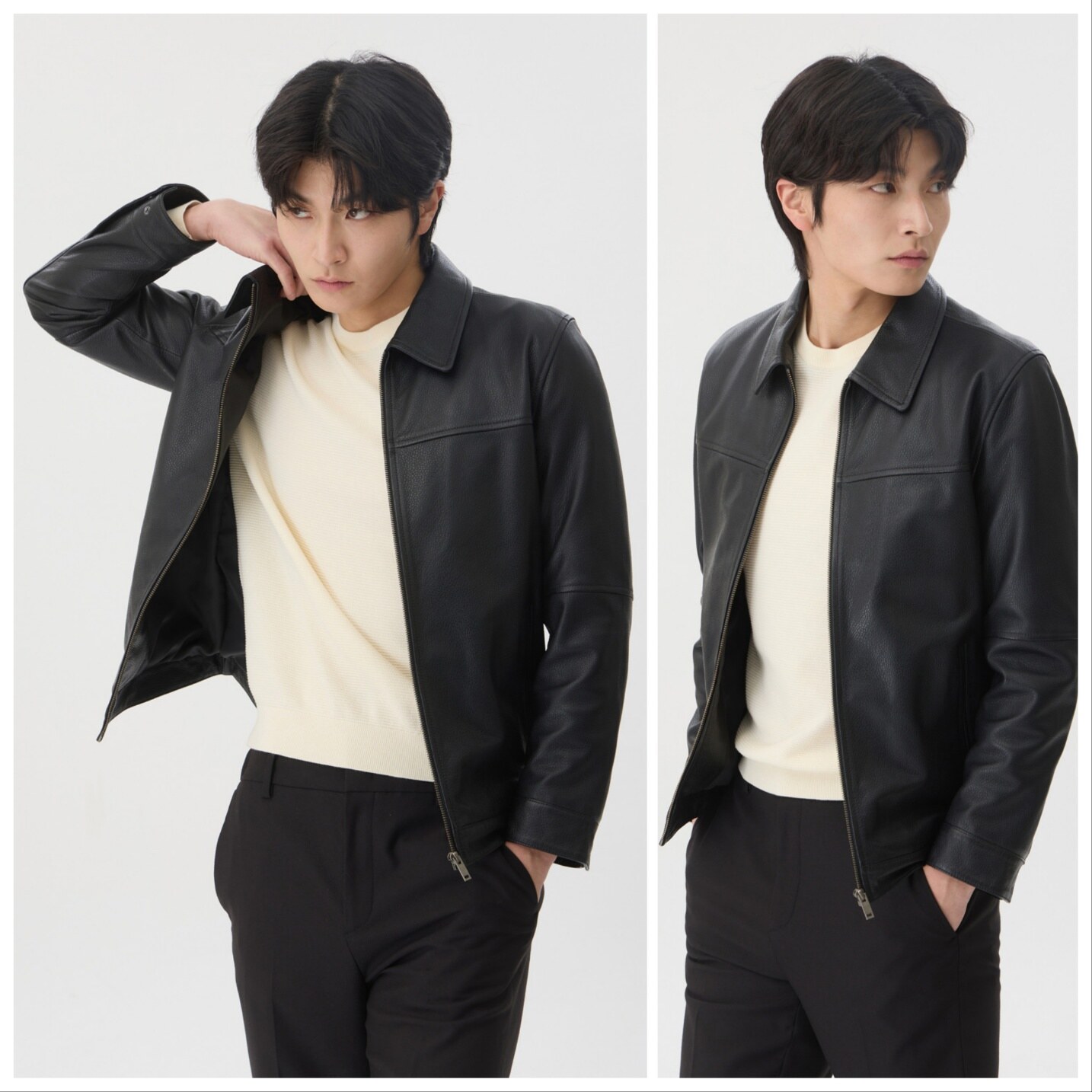 브렌우드 볼더레더 나빠 엠보 양가죽 트러커 BRUDX26231BKX