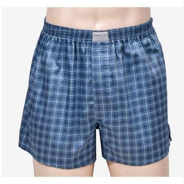 남성 QT919781 체크패턴 사각팬티 순면 부드러운 트렁크 3매입