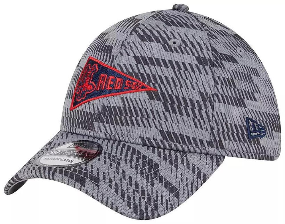 New Era BostON 온 Red 레드 Sox 클럽하우스 배팅 연습 남성용 39THIRTY 플렉스 모자 - MLB 스트레치 핏 그