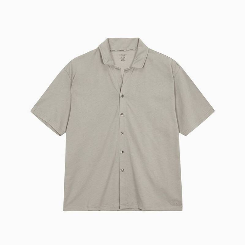 캘빈클라인 진 남성 니트 텐셀 쿨링 숏슬리브 버튼점퍼 탑NM2608-5JX 386015