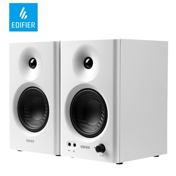 [오늘출발] Edifier MR4 디오 모니터 2.0 스피커 RMS 클래스-D 앰프  DSP 목재 인클로저 밸런스드 AUX RCA 입력 42W