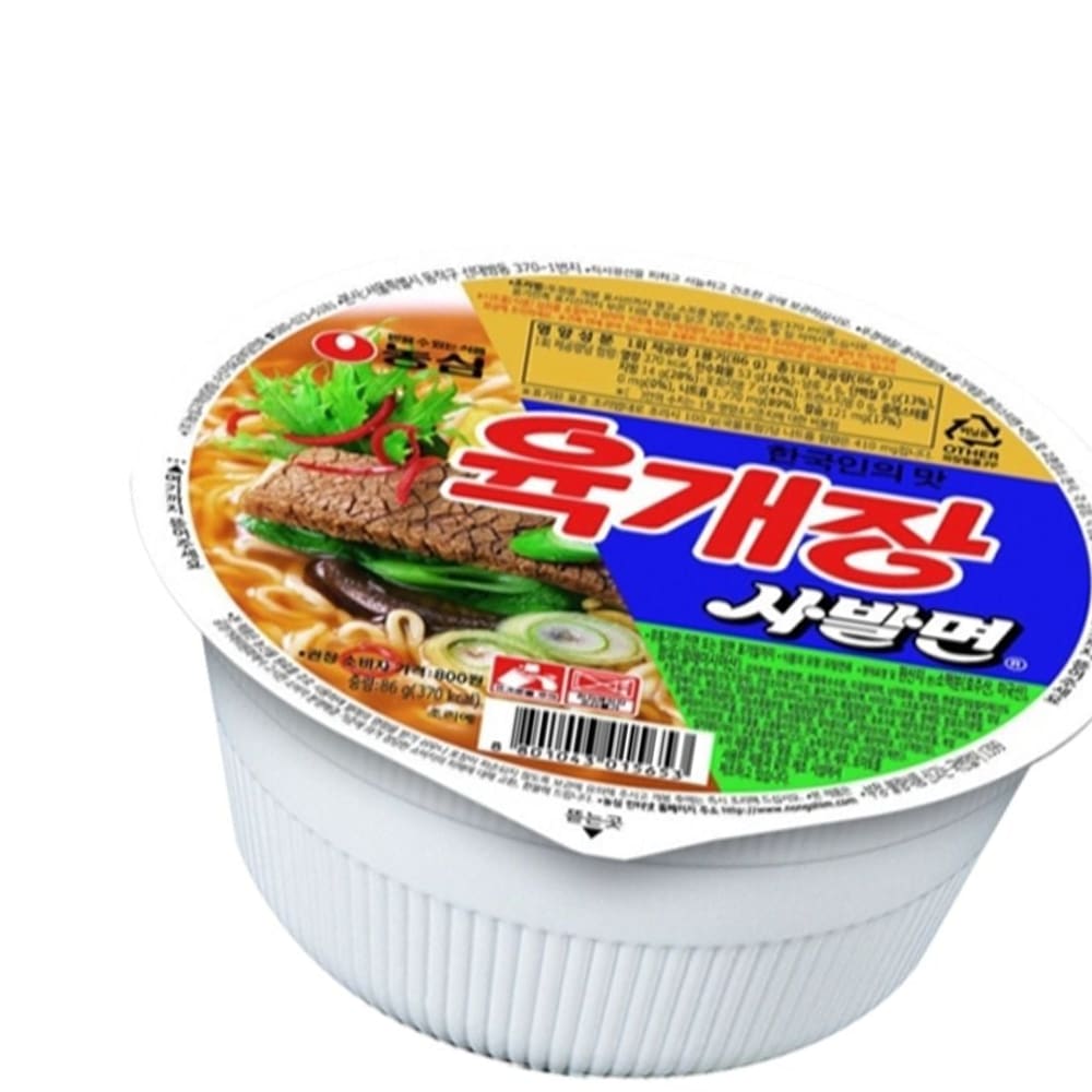 [오늘출발] 오뚜기컵라면 농심 컵라면 육개장 사발면 소 x 1박스 86G 24EA