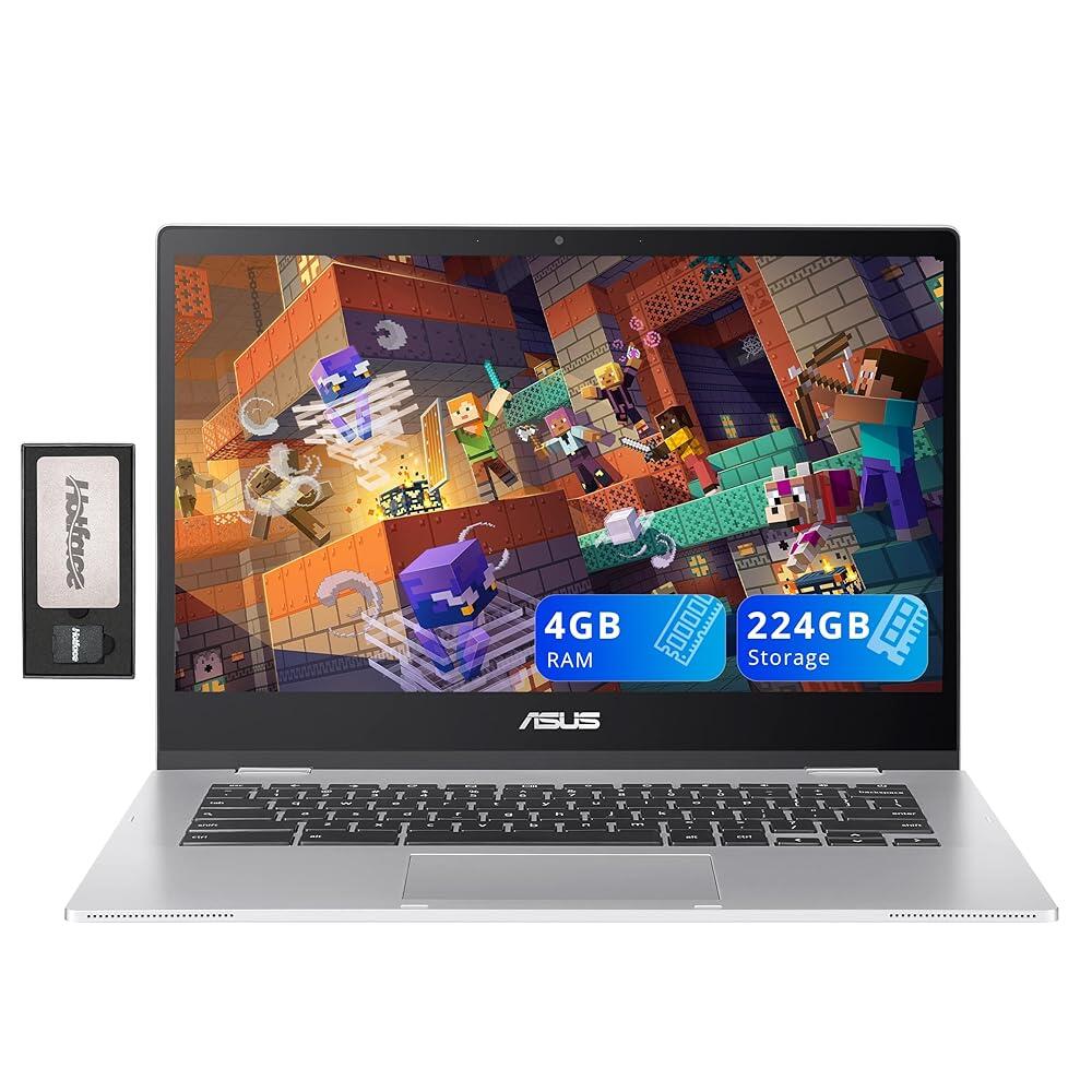 [해외] ASUS 크롬북 CX1 14인치 FHD 노트북 인텔 셀러론 N4500 4GB RAM 224GB 스토리지 (64GB eMMC+160GB 도킹