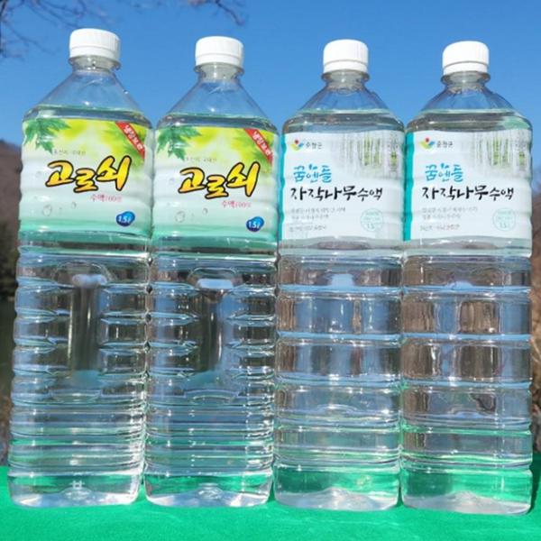 2026 국내산 100% 고로쇠수액 1L 3병+자작나무수액 1L 3병