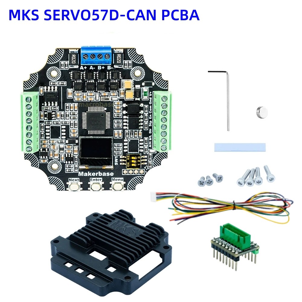 [해외] 서보 드라이버 MKS SERVO57D PCBA NEMA 23 폐쇄 프린터 3D 부품 루프 RS485 스테퍼 CAN CNC 컨트롤러 로봇