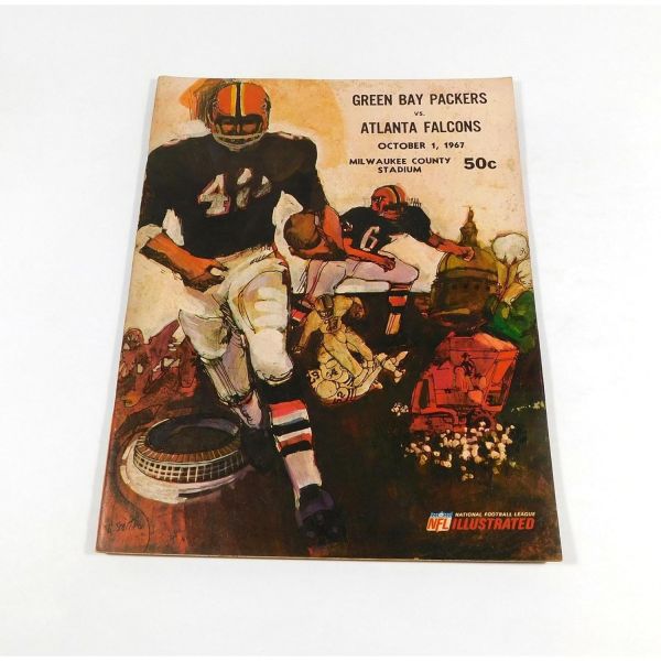 [해외] 1967년 애틀랜타 팔콘스 대 베이 Packers NFL 축구 프로그램 10월 1일