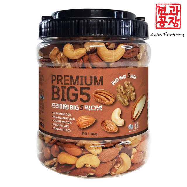 견과공장 프리미엄 BIG5 믹스넛 하루견과 780g(통)