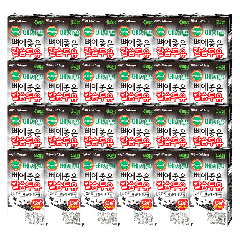 베지밀 베지밀 뼈에좋은 칼슘두유 검은콩 검은깨 검은쌀 190ml x 32팩