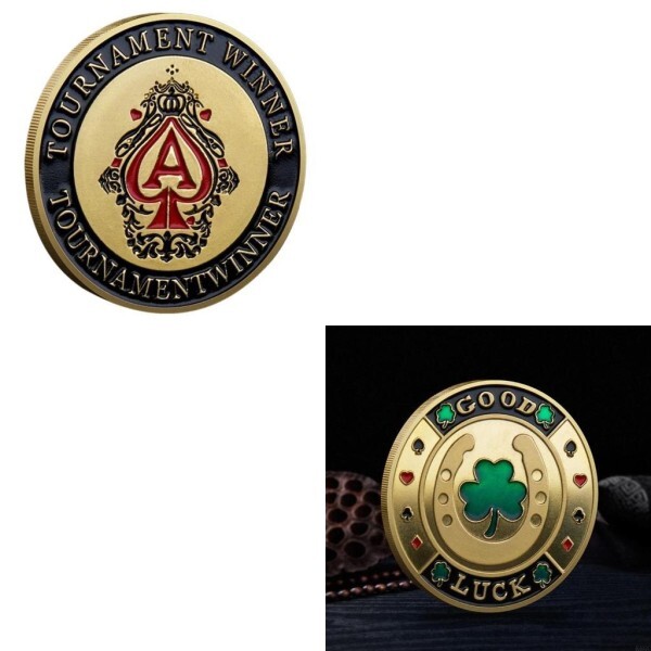 [오늘출발] 포커 칩 동전 금속 가드 코인 수집품 기념품 카지노