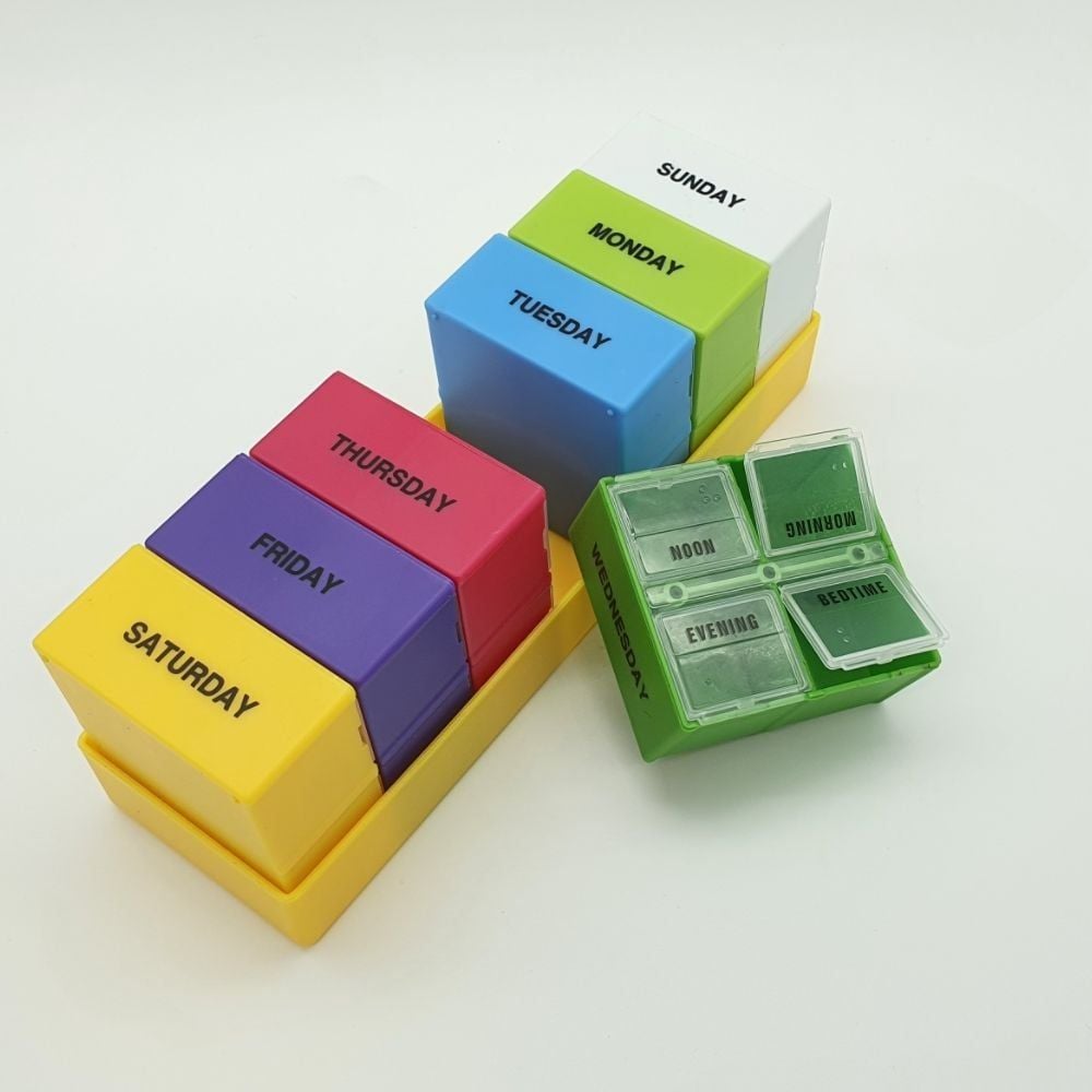 [오늘출발] 요일별 복용함 한주 분리형 약통 약물 보관함 정리정돈 요일약통 / 휴대용약통 알약케이스 약통 약보관함