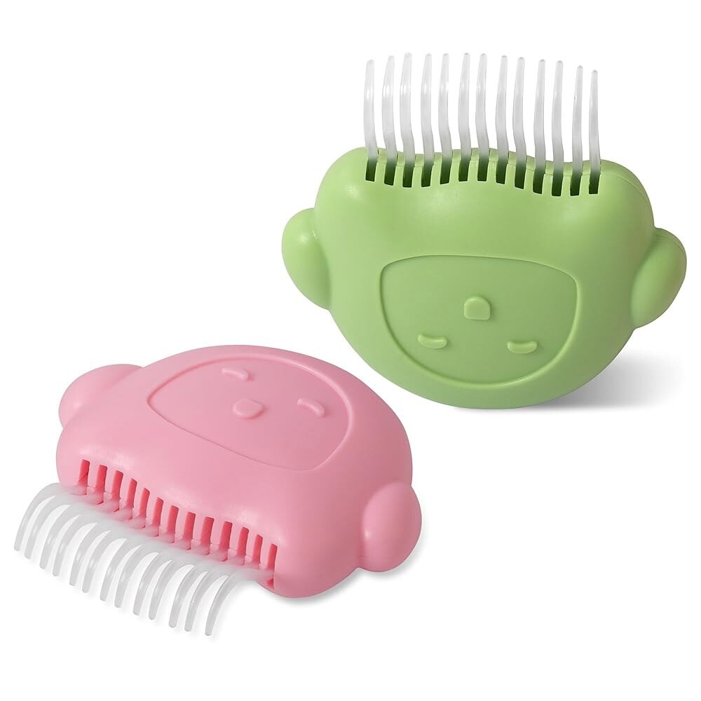 [오늘출발] 2피스 애완동물 마사지 제모 빗 고양이와 강아지 머리 손질 도구 파란색