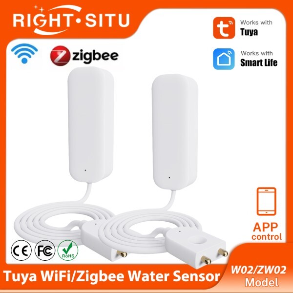 Tuya Zigbee 3.0 WiFi 스마트 워터 센서 누수 감지기 홍수 센서 앱 원격 제어 Yandex SmartLife와 호환