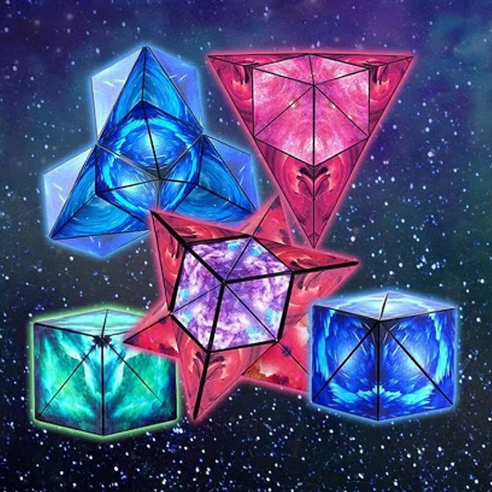 (오션 블루)우주큐브 입체 기하학 자석 변신 3D 네모 큐브 토이/매직/퍼즐/두뇌/개발/장난감/스피드/마그네