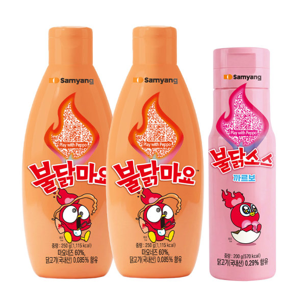[오늘출발] 삼양 삼양 불닭마요소스 250g 2개 + 까르보불닭소스 200g 1개