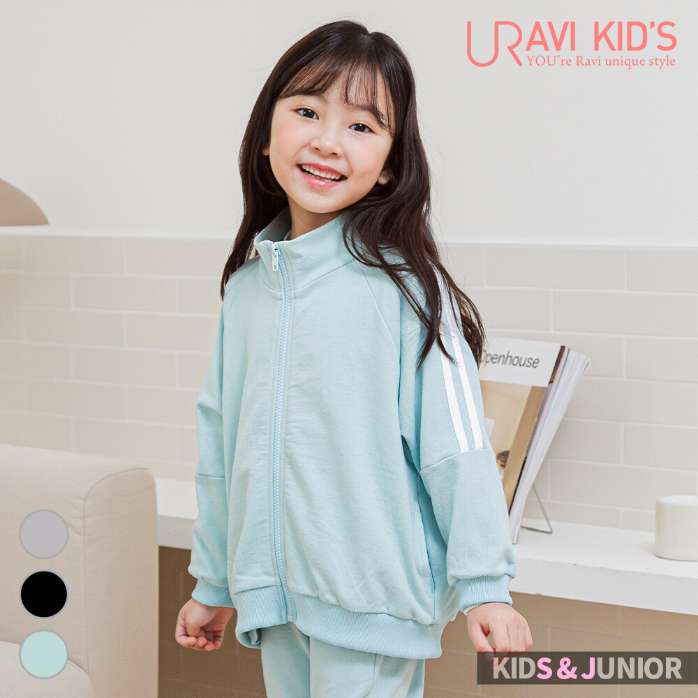 유라비 유아동 키즈 주니어 조이라인 하이넥 집업_2023AJ900