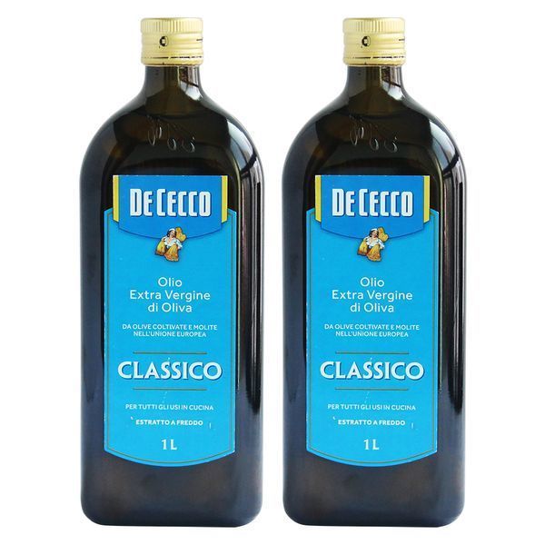 데체코 클래식 엑스트라버진 올리브오일 1L 2병세트 고품질 요리식용유