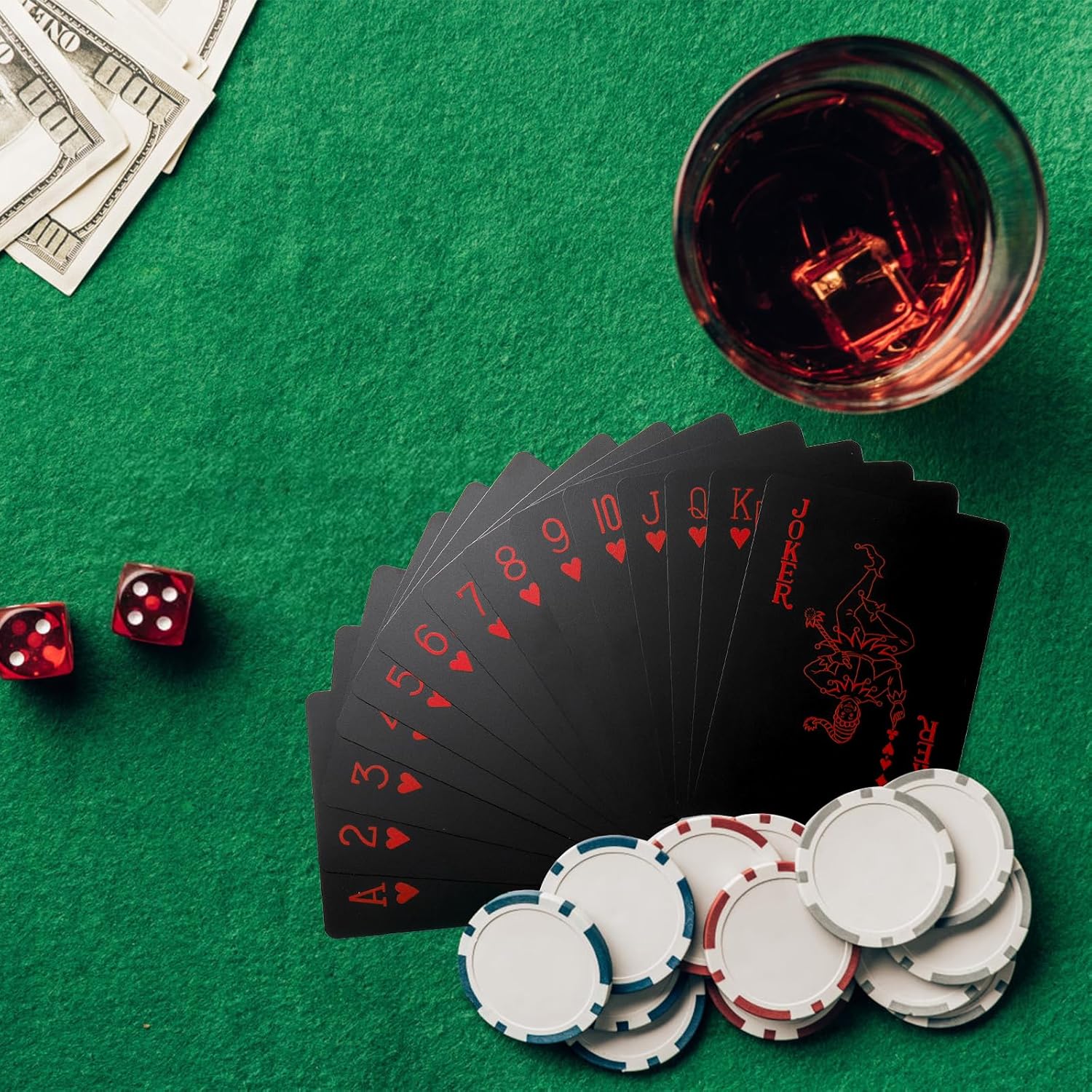 [오늘출발] 펌투스 방수 포커 카드 6개 덱 플라스틱 PVC 플레이 선물 상자가 있는