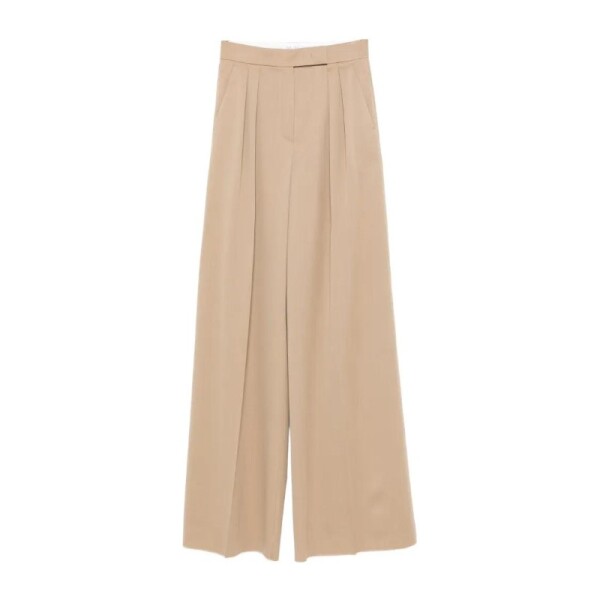 막스마라 베이지 쿼럼 울 와이드 팬츠 2611131161600 001