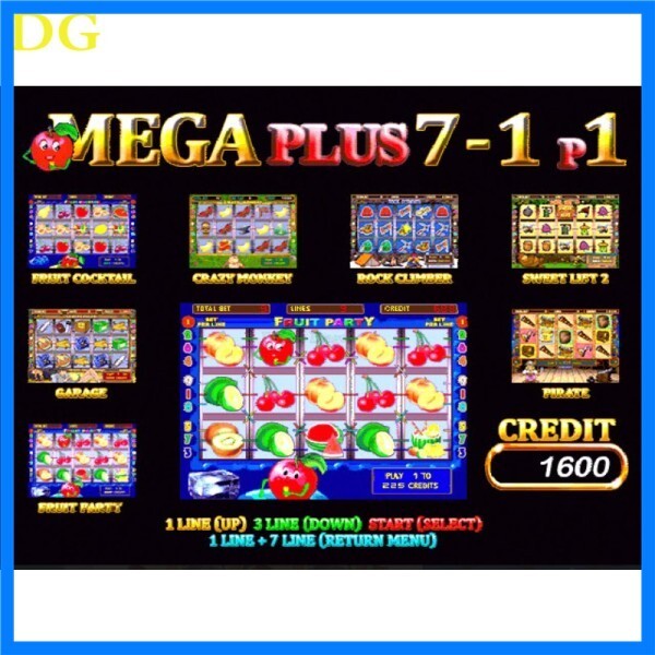 메가 플러스 7 1 mutil 게임 보드 슬롯 기계 녹색 필요한 케이블