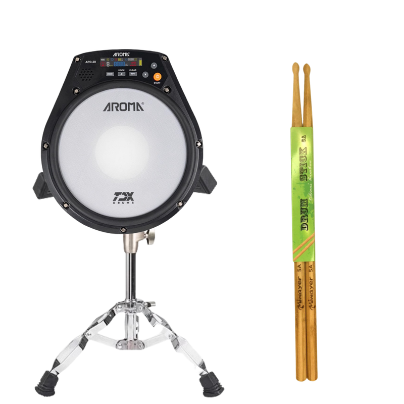 AROMA APD-20 전자 덤 드럼 패드 - 3연습 모드(비트 속도 카운트 모드) 음성