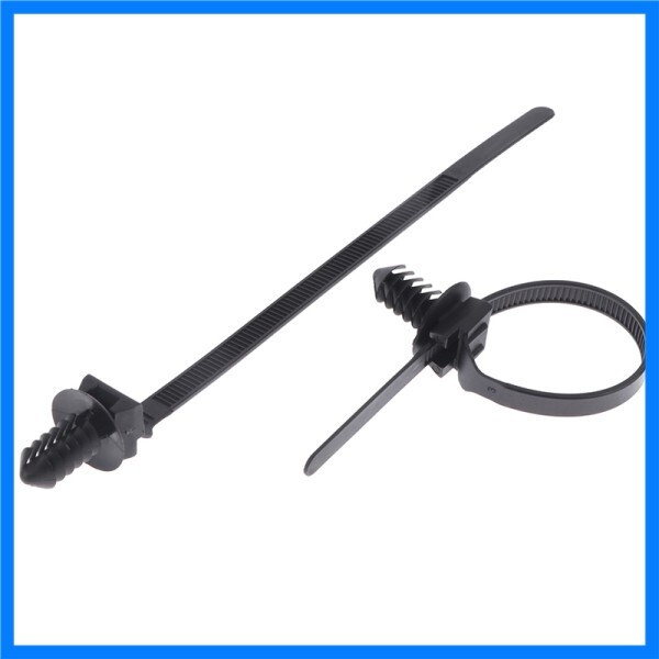 이동식 나사산 M6 M8 M10 홀 나일론 플라스틱 차량 오토바이 케이블 타이 자동차 하네스 리테이너 클립 푸