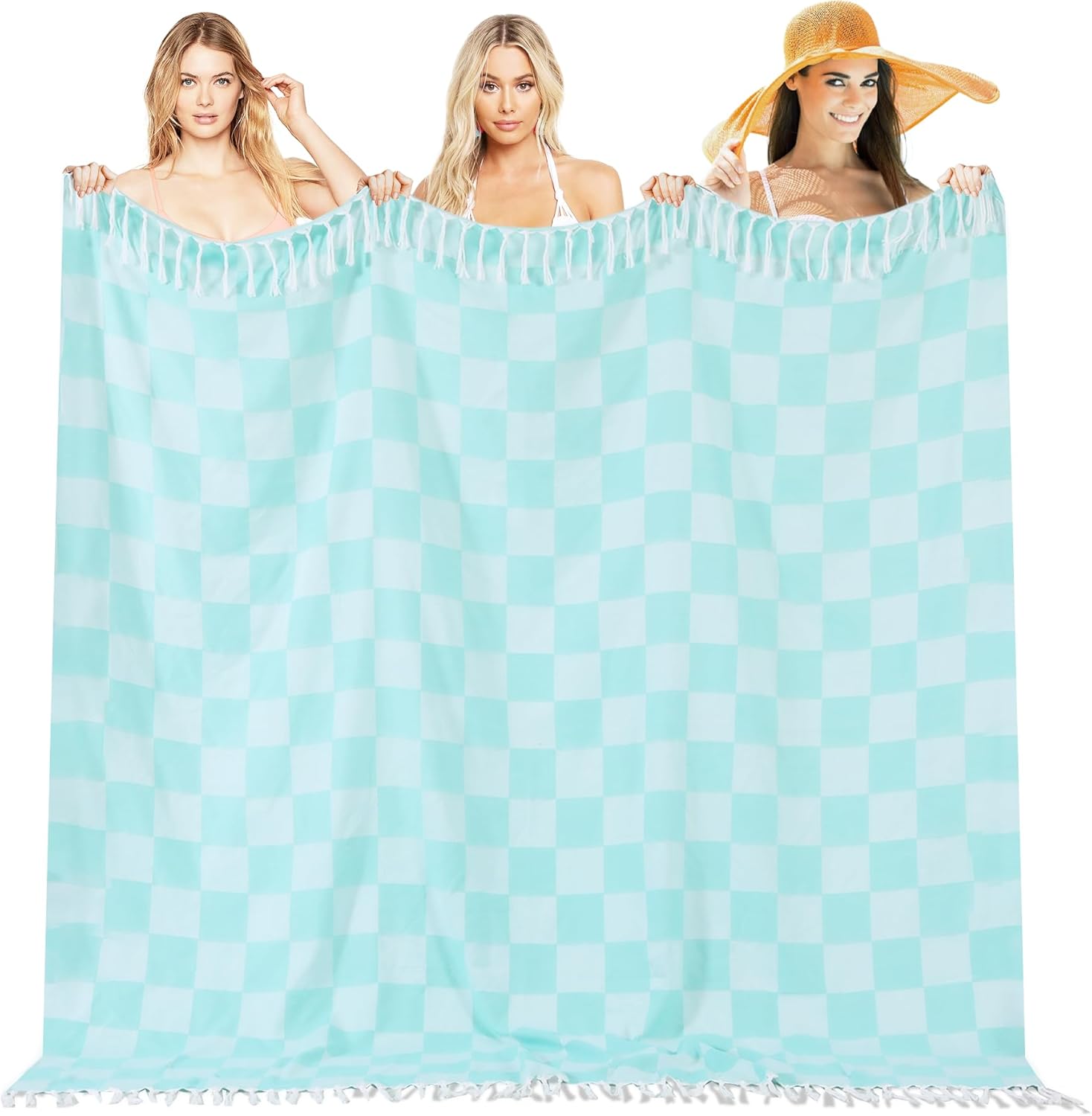 [오늘출발] 거대한 터키 해변 담요 수영장 수건 면 경량 초대형 부드러운 모래 무료 퀵