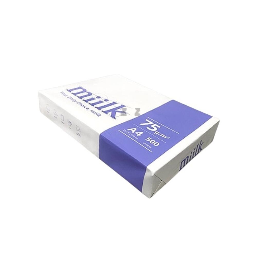 밀크 A4용지 75g 500장 1권 복사용지 사무용종이/사무실/카피/용지/프린트/종이/페이퍼/복사지/가정용/학교