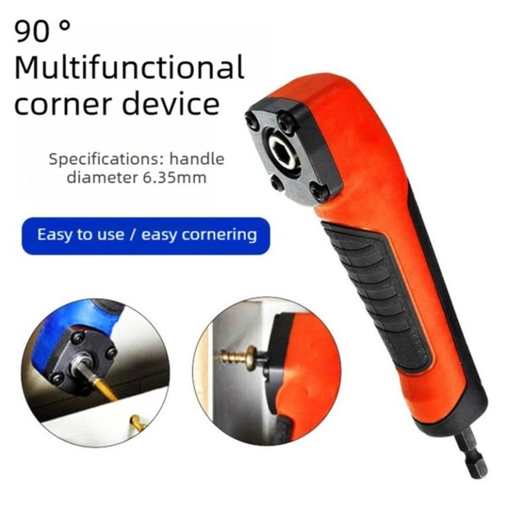 [오늘출발] [호환] 호환   1PC 다기능 전기 코너 드라이버용 고토크 90  직각 드라이버 수동 도구 파란색 및 주황색