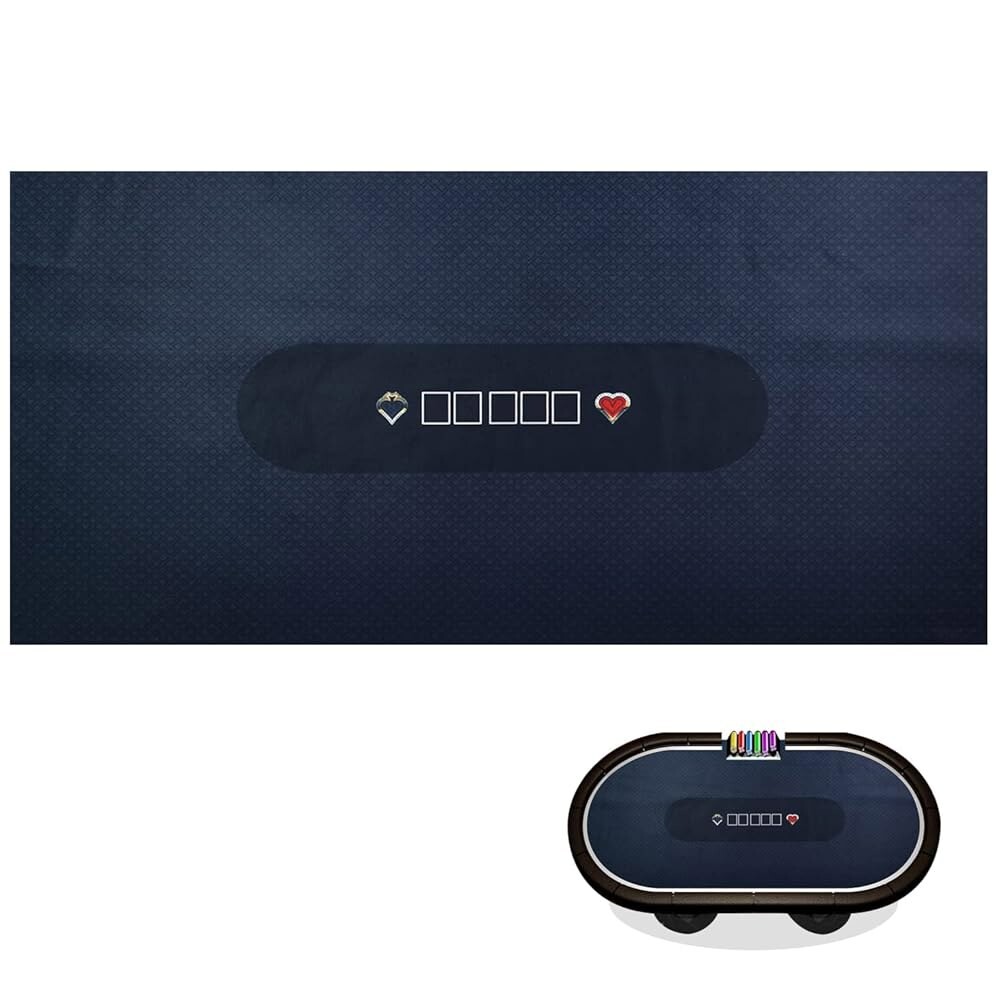 [오늘출발] 럭킨 스포츠 108 X 56 인치 텍사스 홀덤 프로페셔널 10 명 포커 및 도박 테이블보 100 % 내구성 원단 펠트